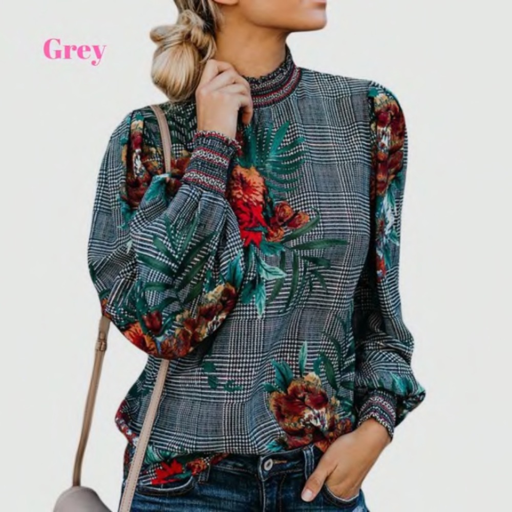 Bohemian floral print top